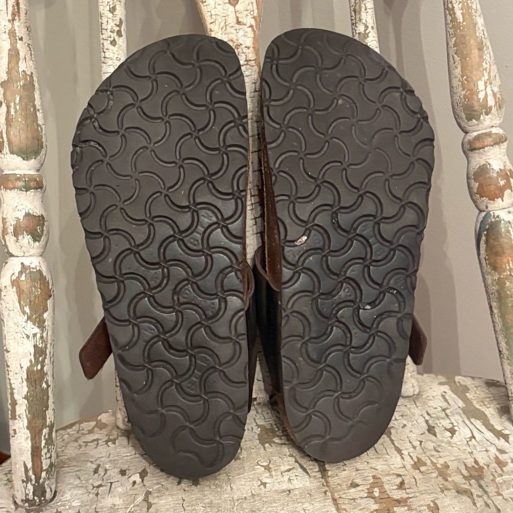 Birkenstock Gizeh thong sandals oiled leather Habana brown sz 38 Women 7 Men 5 - Picture 8 of 10